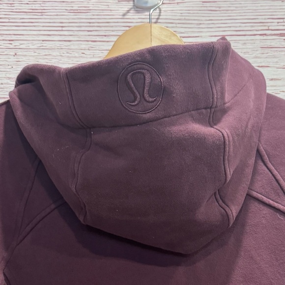Lululemon Scuba Hoodie Light Cotton Fleece in Cherry Cola Sz 6 - Picture 13 of 15